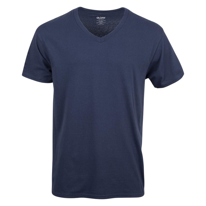 Gildan Men's V-Neck T-Shirts, Multipack, Style G1103, Navy/Charcoal/Cardinal Red (5-Pack), 2X-Large - Image 3